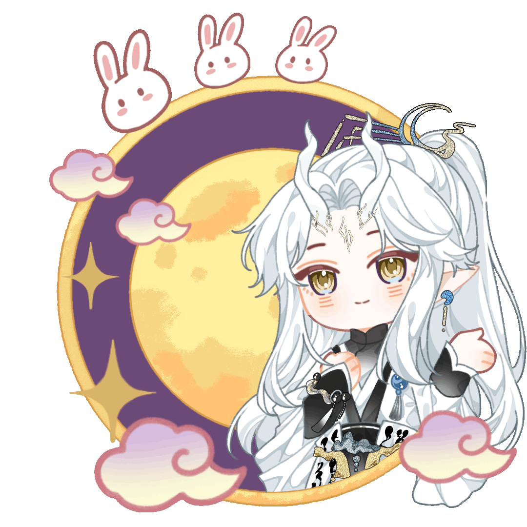 白泽小黎的中秋祝福（提前版）_谁把谁当真黎朔·谁把谁当真绘画作品