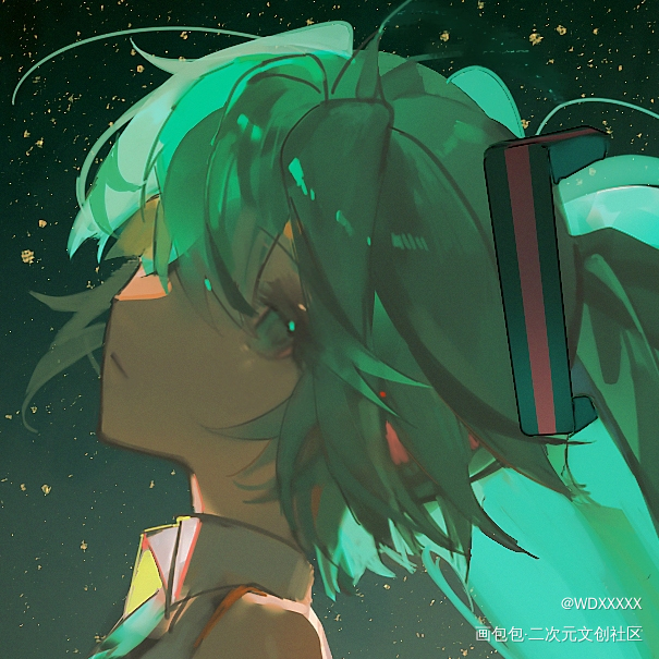 空中少女_初音未来初音插画同人绘画作品