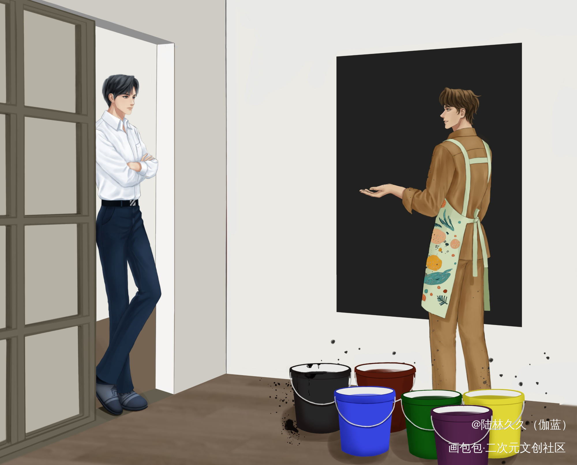 退休后的陆总长精力旺盛的堪比一百个熊孩子_画包包残次品向全世界安利陆林画渣的画绘画作品