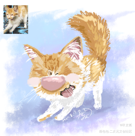 XHS粉丝抽奖～_油画可爱半厚涂水彩平涂Q版绘画作品