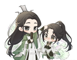 师尊和小白花_绘画作品