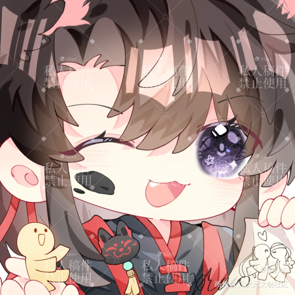 私人约稿禁一切_魔道祖师忘羡蓝忘机·魔道祖师魏无羡·魔道祖师绘画作品