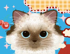 小猫咪～_绘画作品
