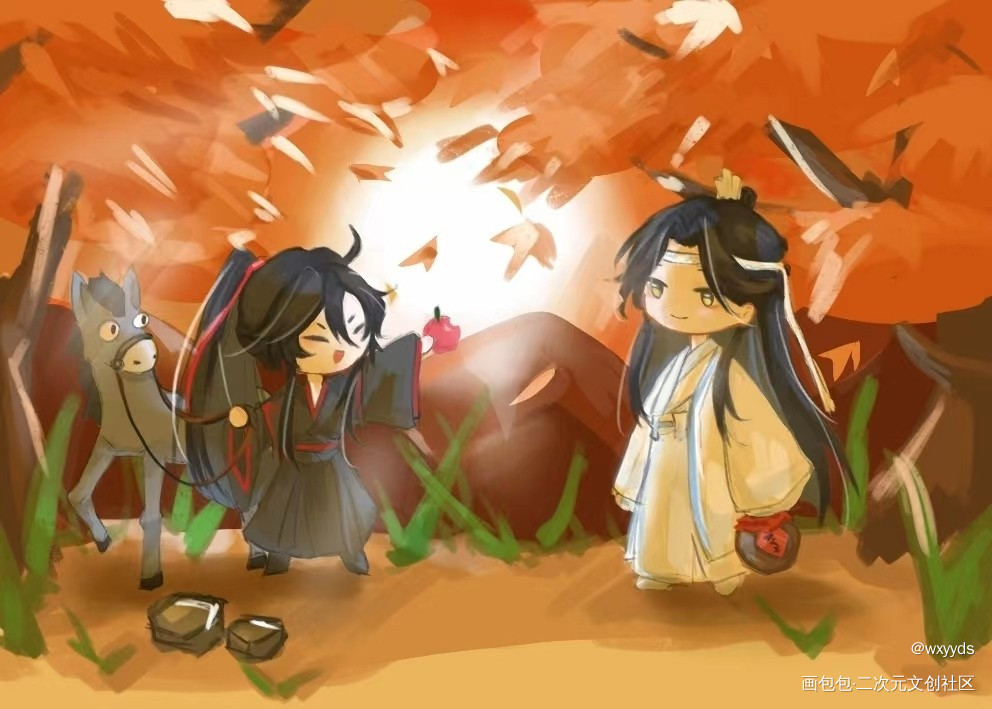 忘羡_魔道祖师忘羡蓝忘机·魔道祖师魏无羡·魔道祖师绘画作品