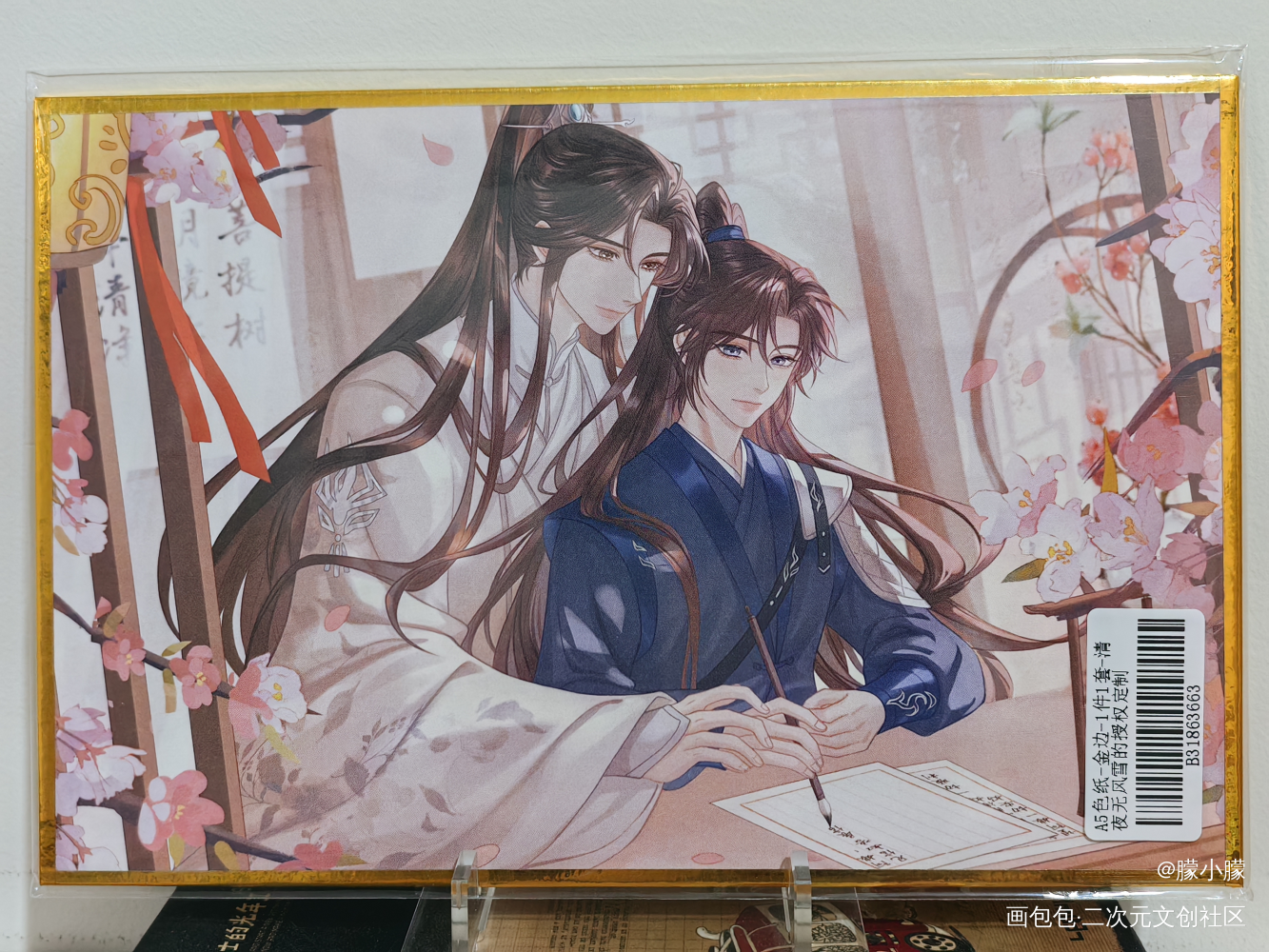 🌺🌺🌺_二哈和他的白猫师尊授权返图绘画作品