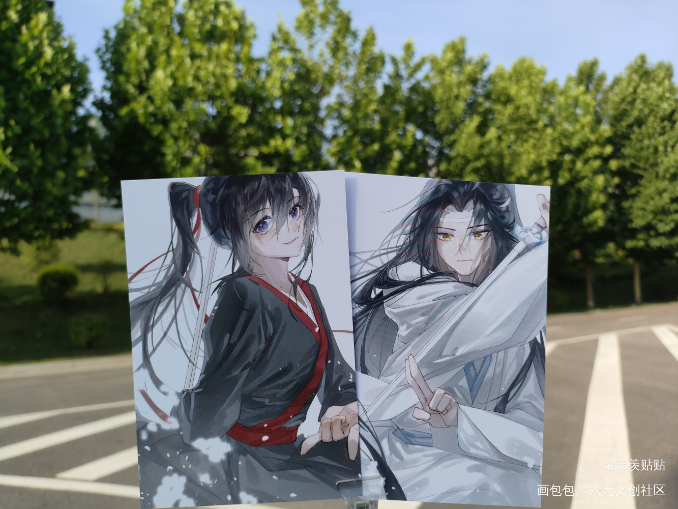小情侣甜甜蜜蜜_魔道祖师蓝忘机·魔道祖师魏无羡·魔道祖师绘画作品