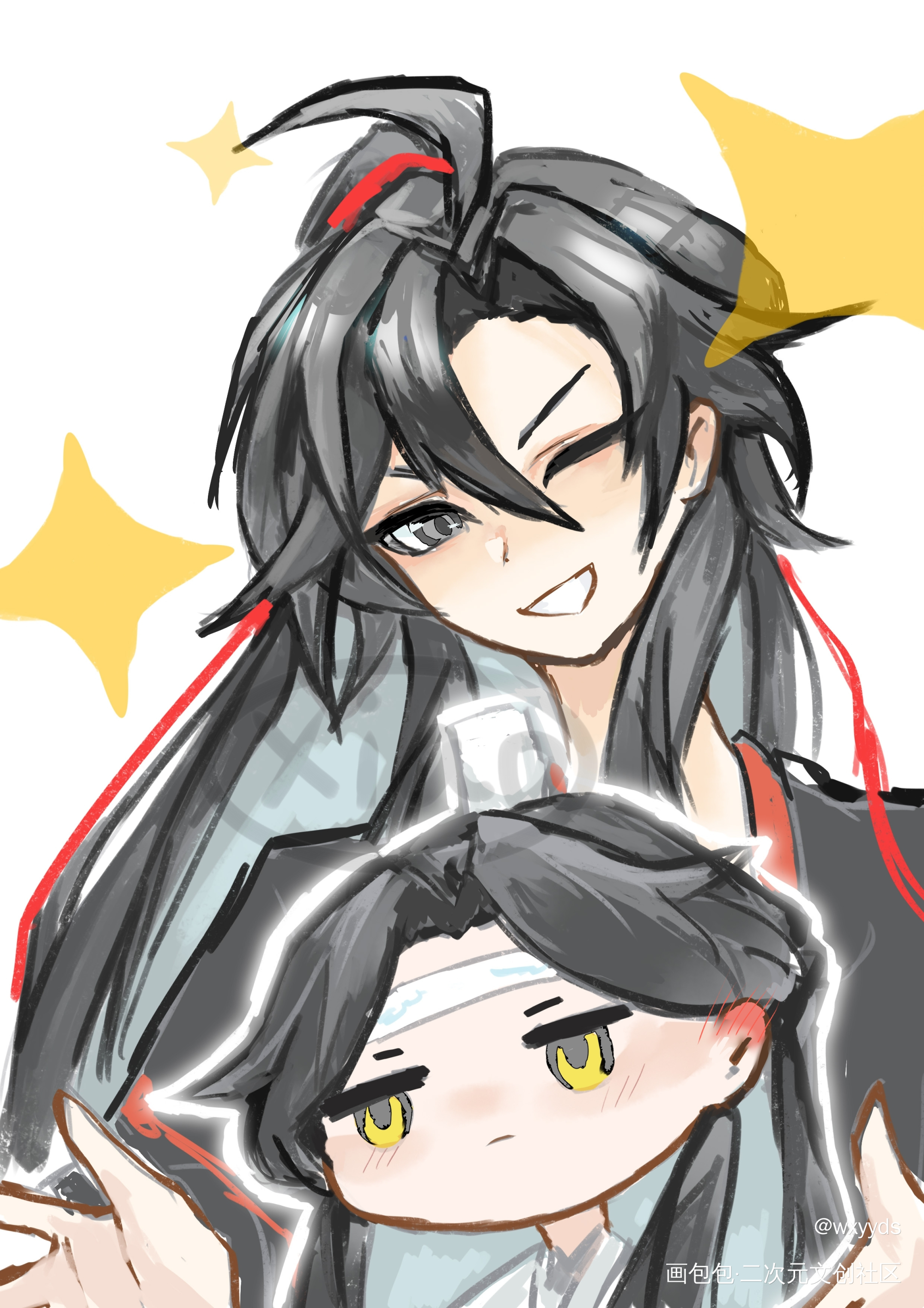大羡小叽_魔道祖师忘羡蓝忘机·魔道祖师魏无羡·魔道祖师绘画作品