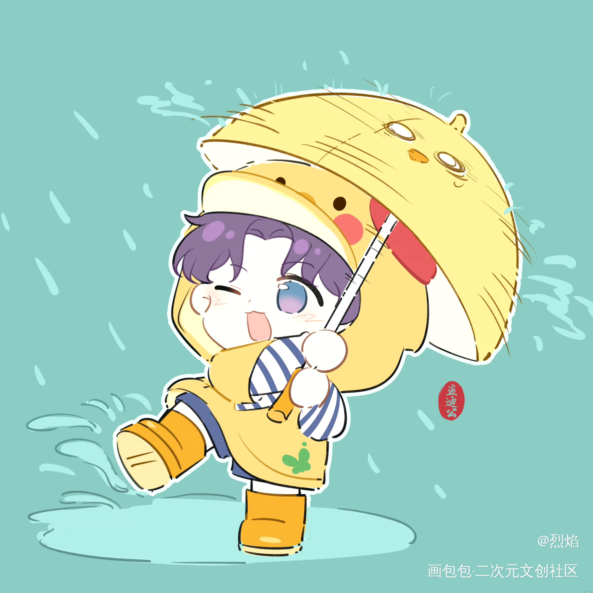 踩水_恋与深空绘画作品