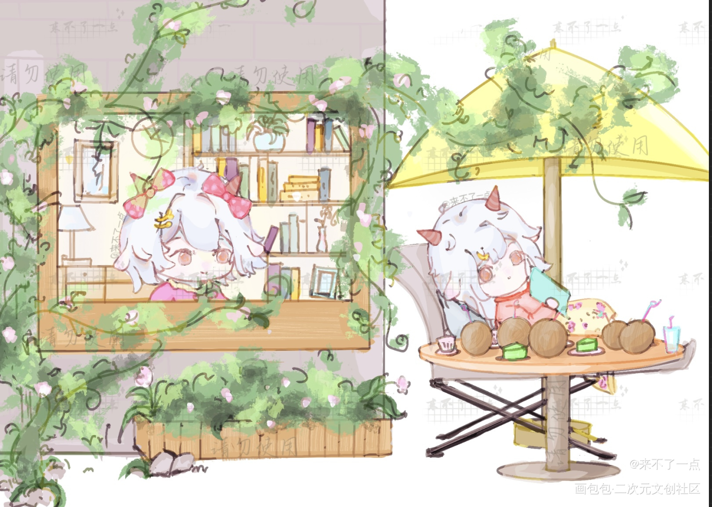 搬砖……_可爱Q版暖羊羊美羊羊绘画作品