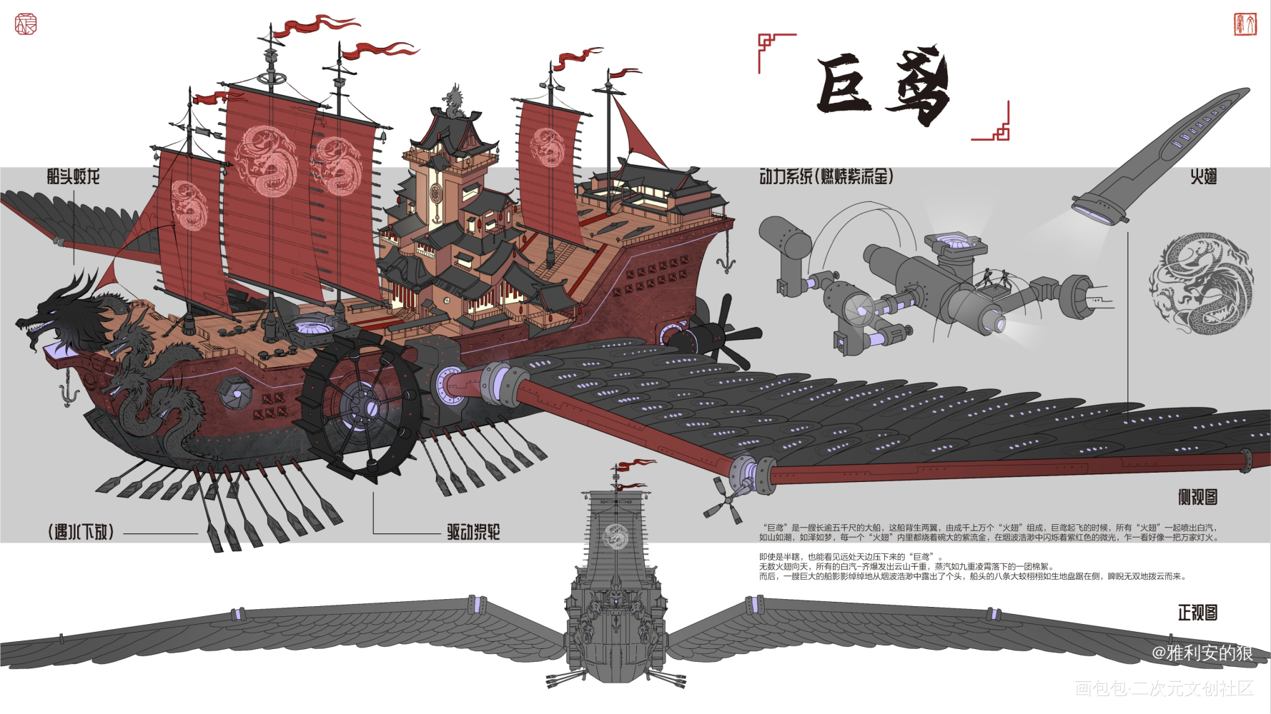 巨鸢——设计图_杀破狼载具设计长顾概念设计绘画作品