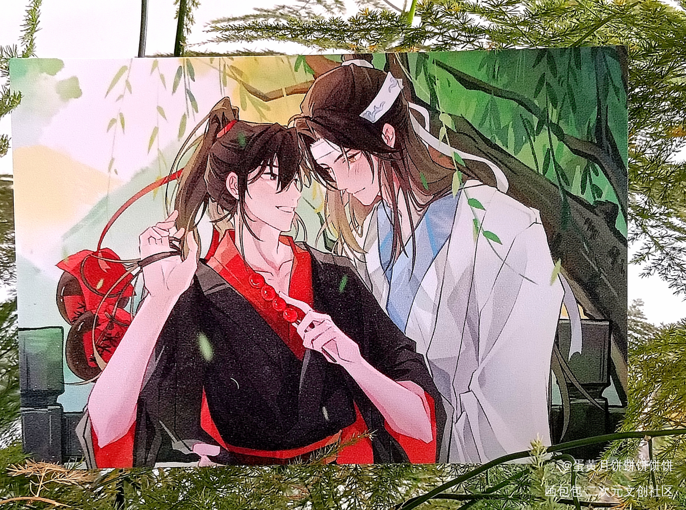 为遇一人而入红尘 人去我亦去 此身不留尘_魔道祖师忘羡蓝忘机·魔道祖师魏无羡·魔道祖师绘画作品