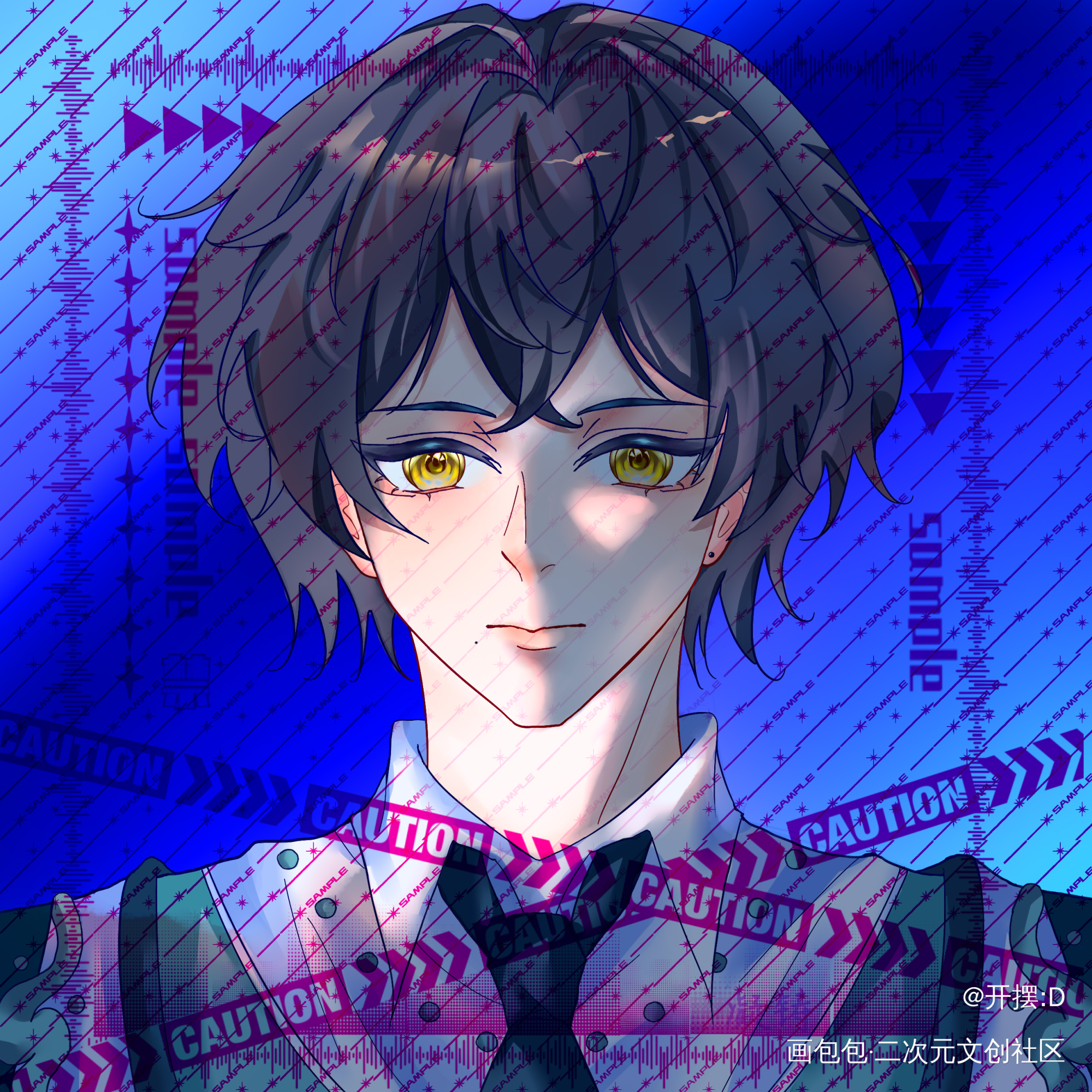 又来歹毒的画画了（x_稿件摸鱼约稿绘画oc绘画作品