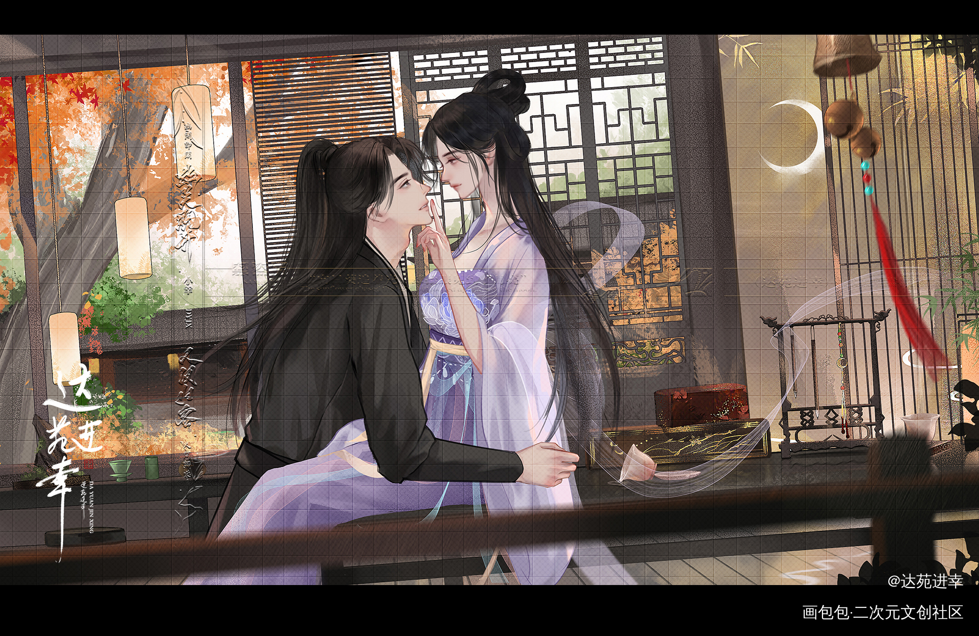 梦中梦_古风场景古风插画绘画作品