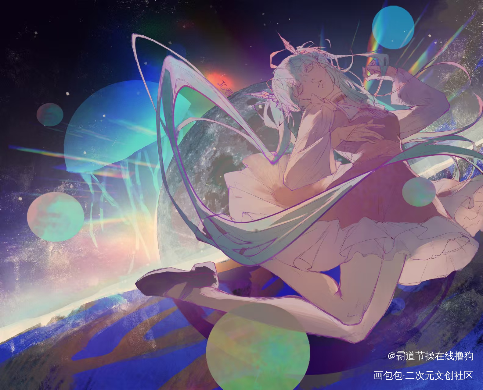 接下来准备细化了_插画摸鱼板绘原创oc绘画作品
