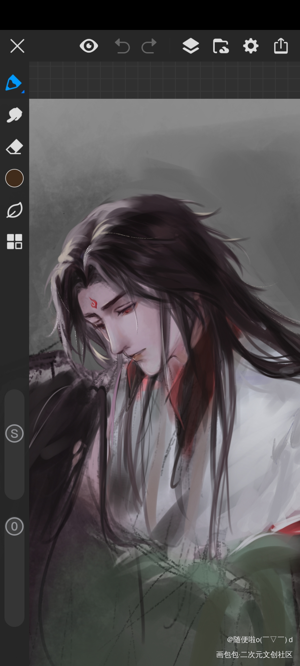 发个半成品（冒头）_洛冰河·人渣反派自救系统半成品绘画作品