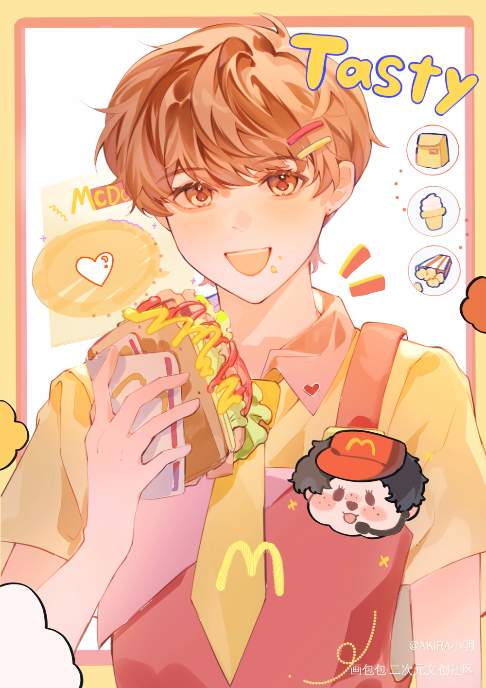 棒棒啷棒棒~麦麦代言人凡心_庄凡心别来无恙绘画作品