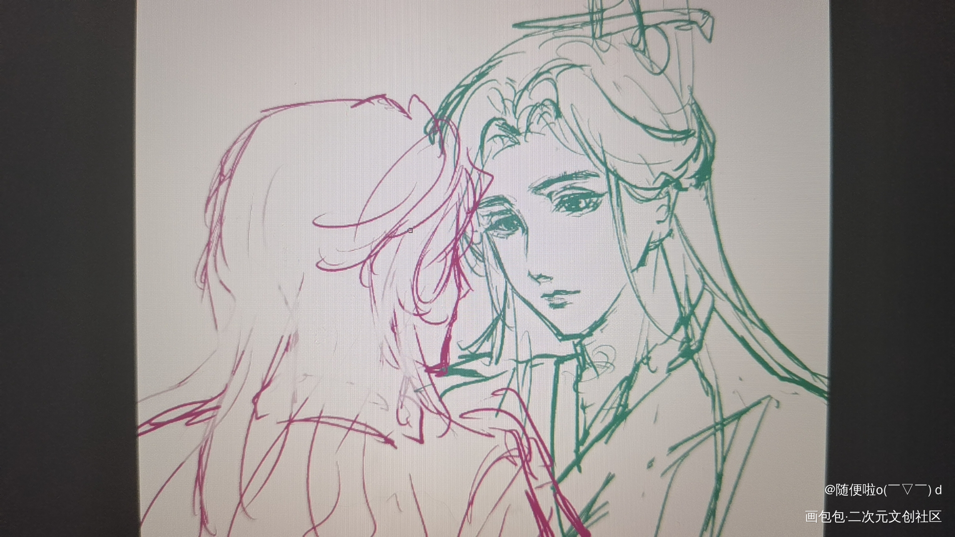 _人渣反派自救系统草稿绘画作品