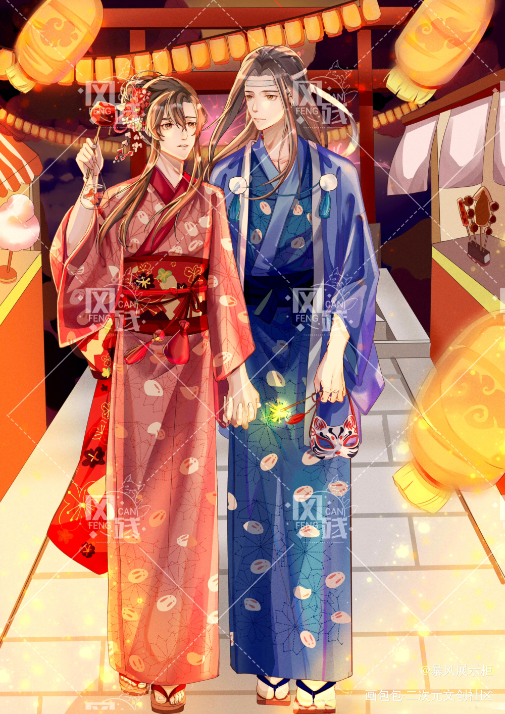 爱若无缺事事圆_魔道祖师蓝忘机·魔道祖师魏无羡·魔道祖师绘画作品