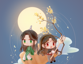 【倚秋共酌十年月 16：00】_绘画作品