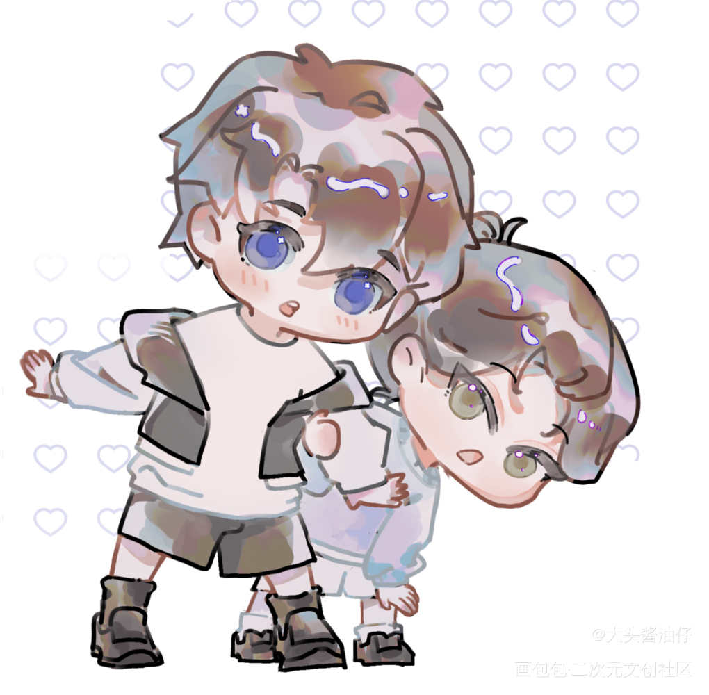 中秋快乐！_二哈和他的白猫师尊绘画作品