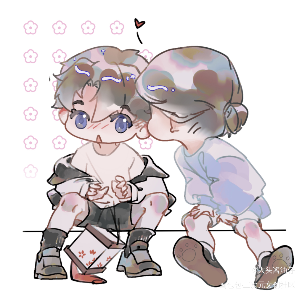 中秋快乐！_二哈和他的白猫师尊绘画作品