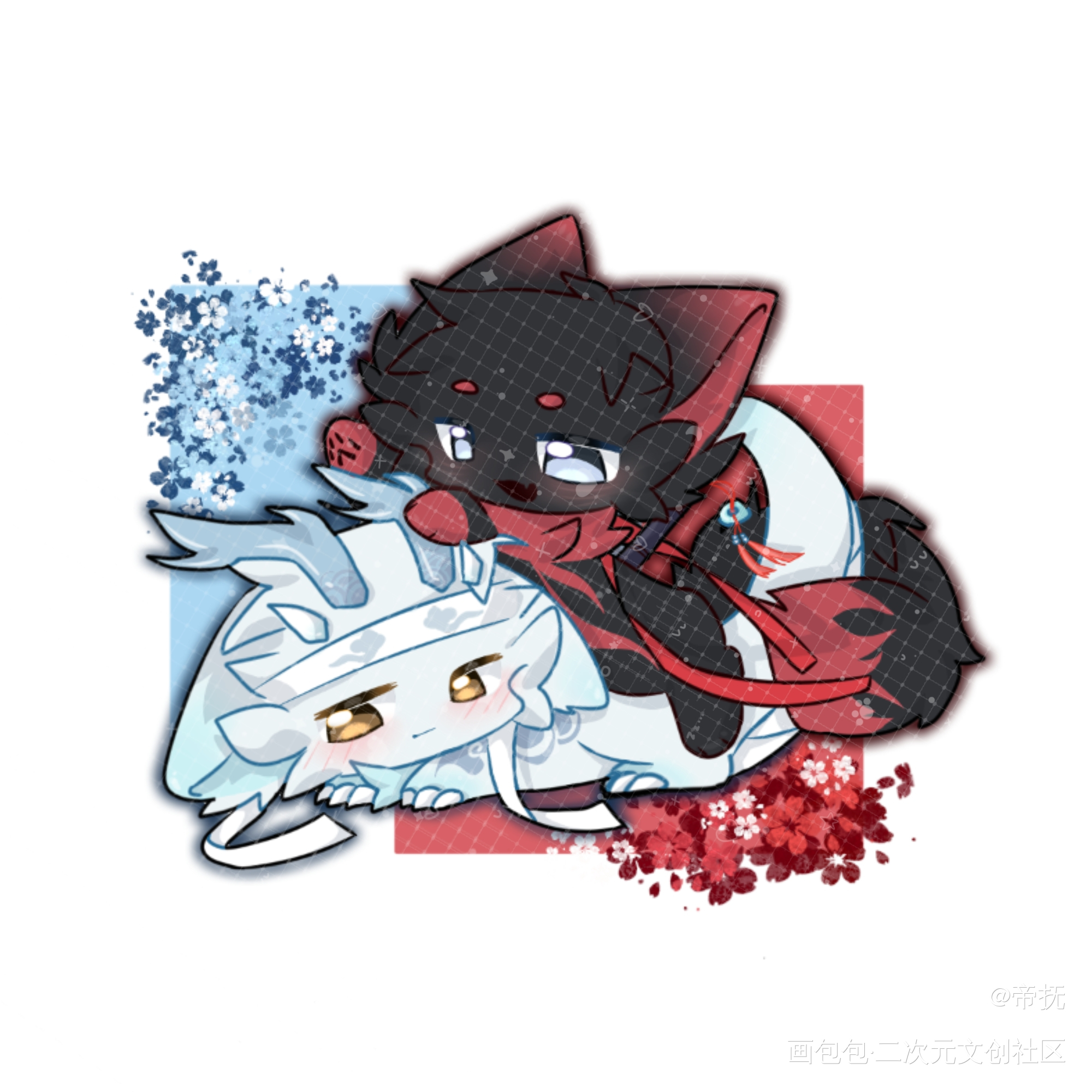龙狐_魔道祖师蓝忘机·魔道祖师魏无羡·魔道祖师绘画作品