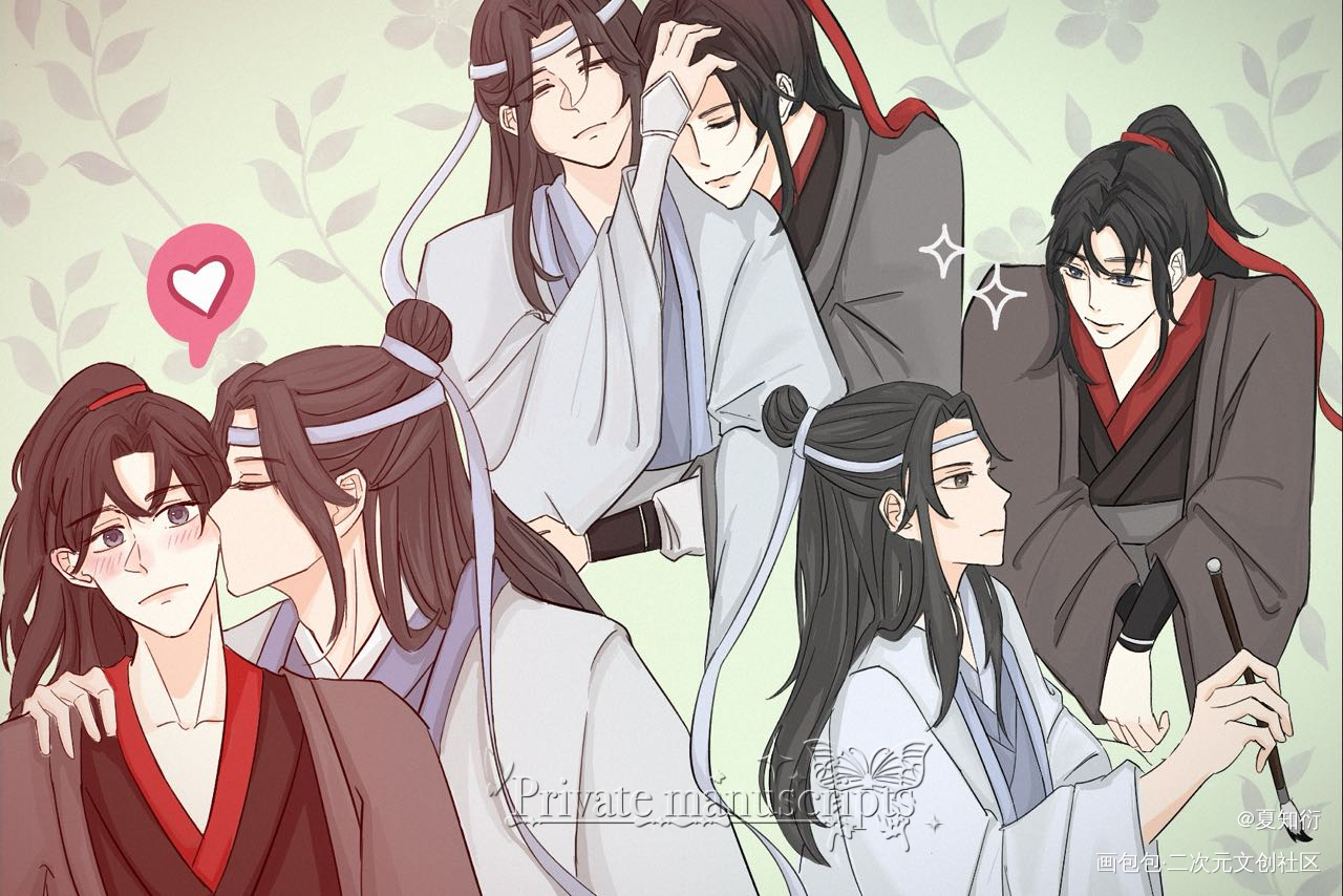 _画包包魔道祖师忘羡蓝忘机·魔道祖师魏无羡·魔道祖师绘画作品