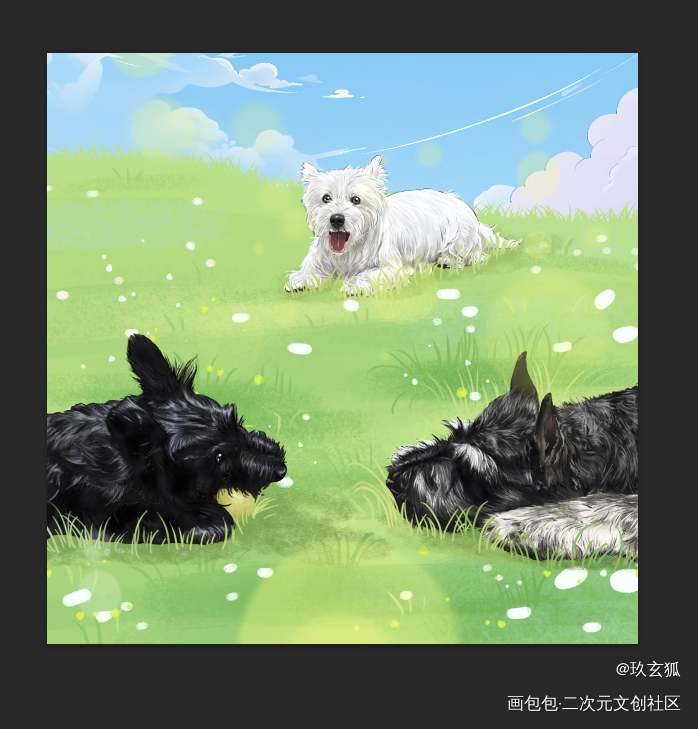 客单展示，期待与你相遇～_手绘立绘可爱厚涂Q版宠物绘画作品