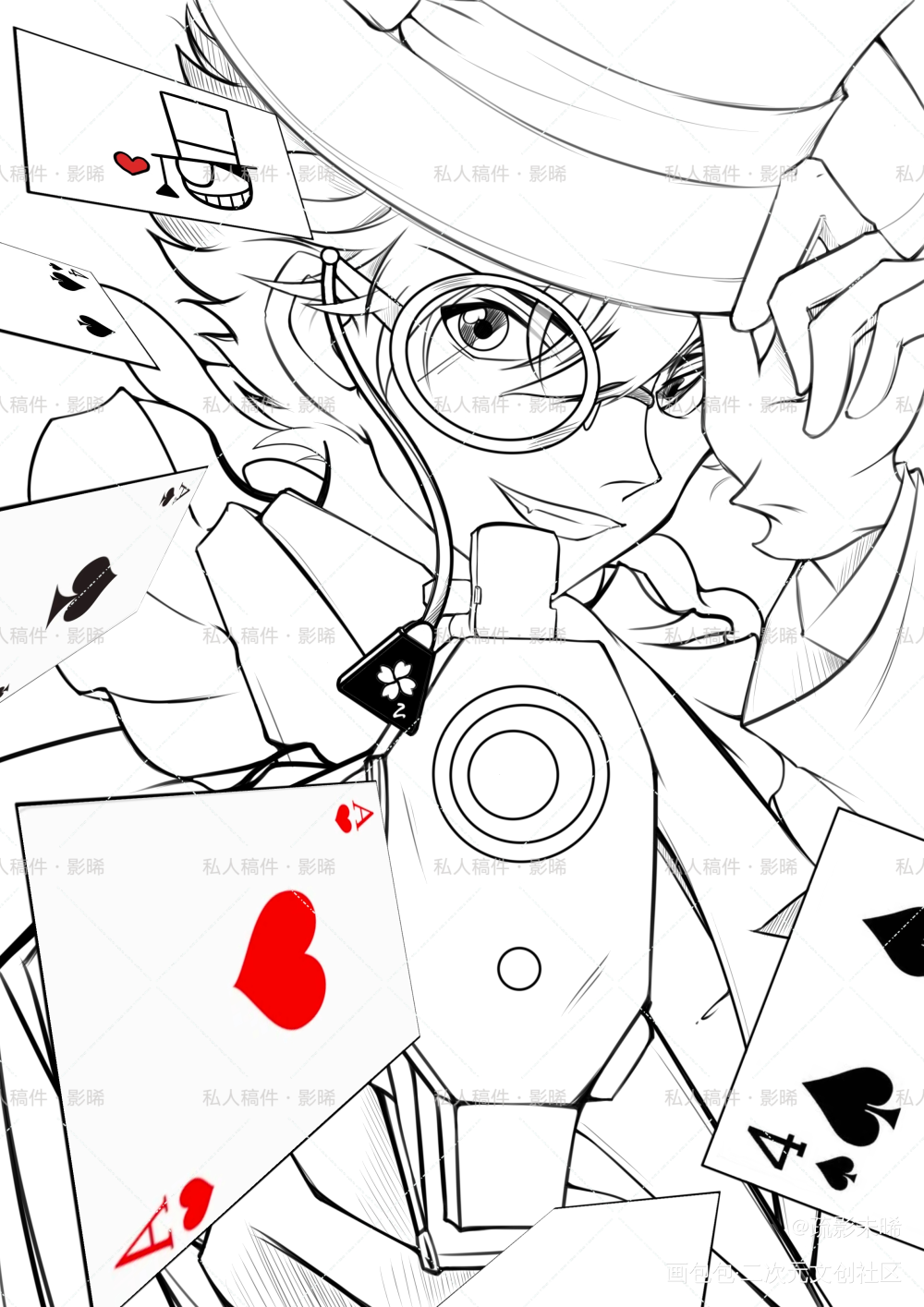 基德_名侦探柯南黑羽快斗怪盗基德绘画作品