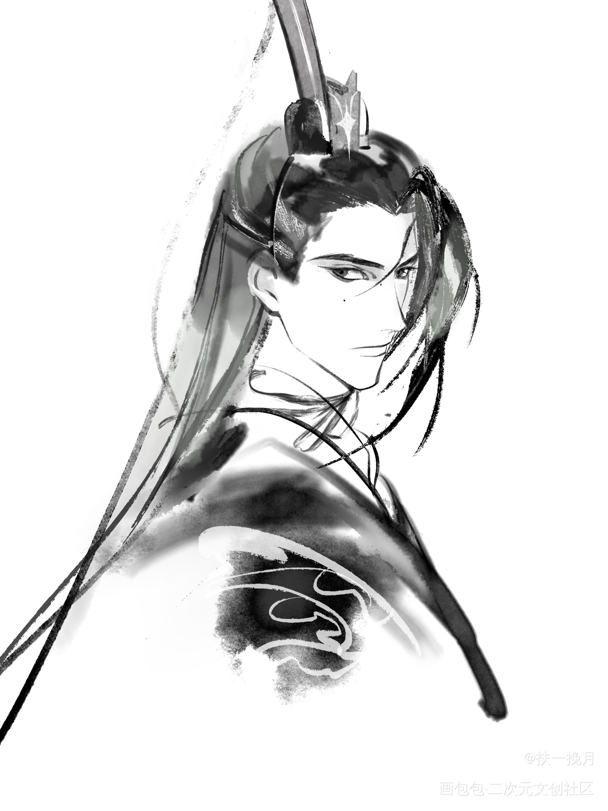 摸摸夫子_代号鸢孔融绘画作品