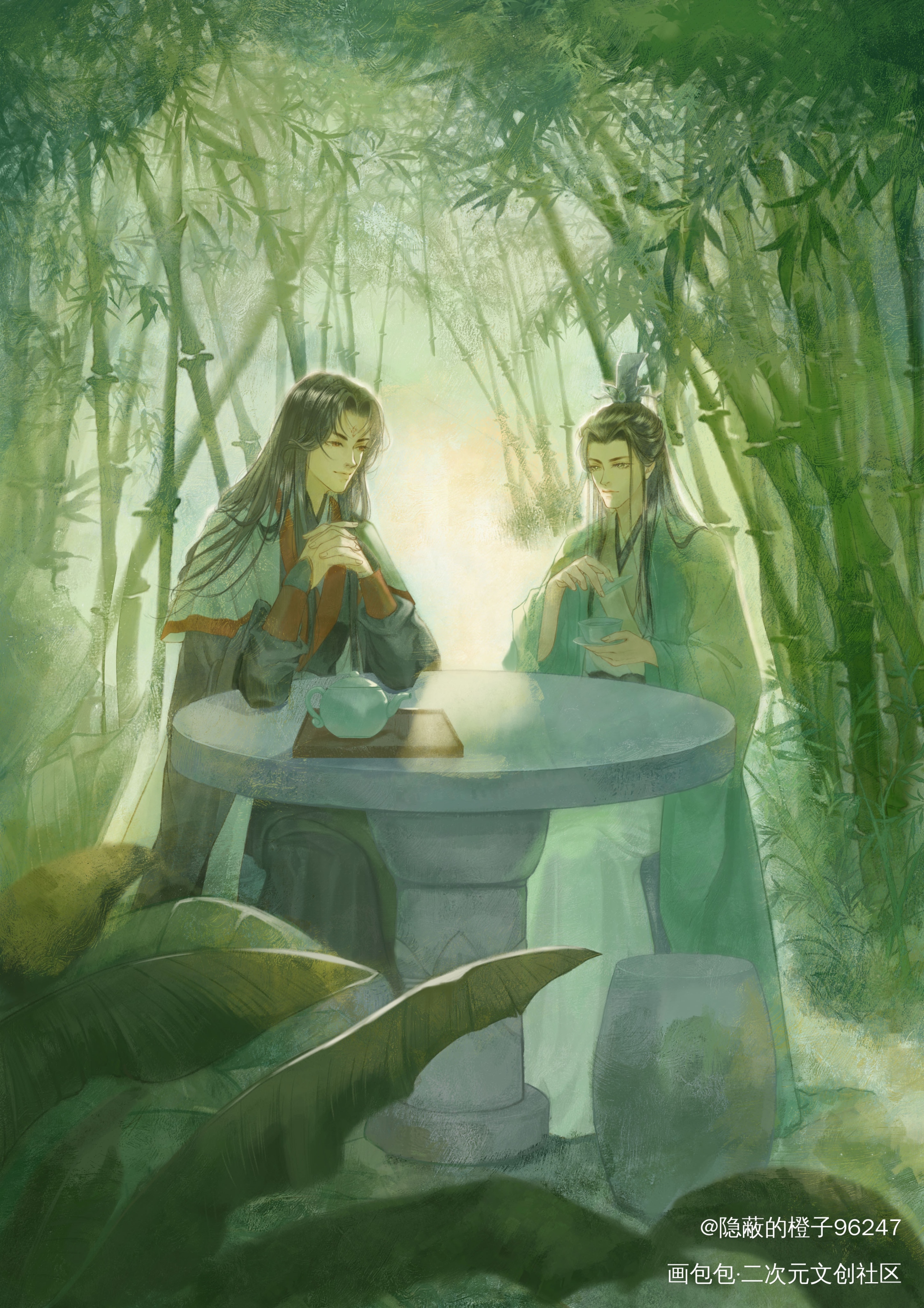 冰秋的午后悠闲时光_人渣反派自救系统绘画作品