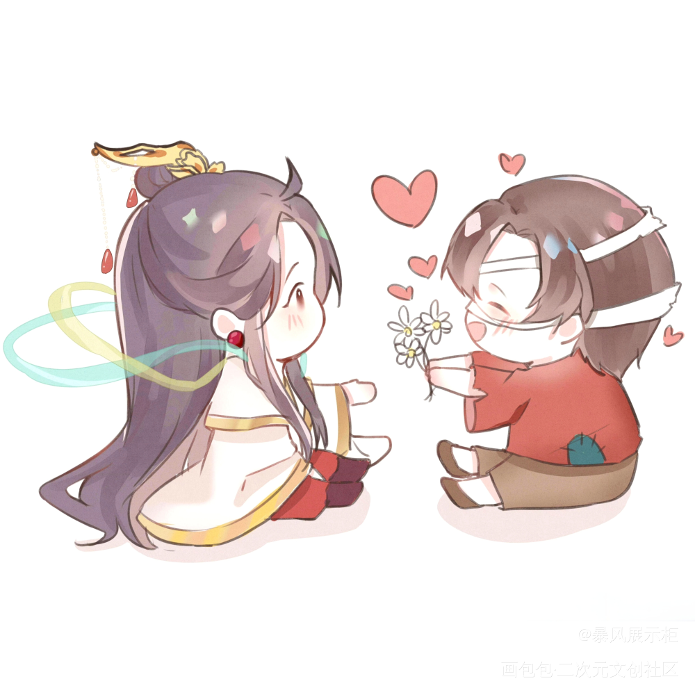 送花花_天官赐福花城·天官赐福谢怜·天官赐福绘画作品