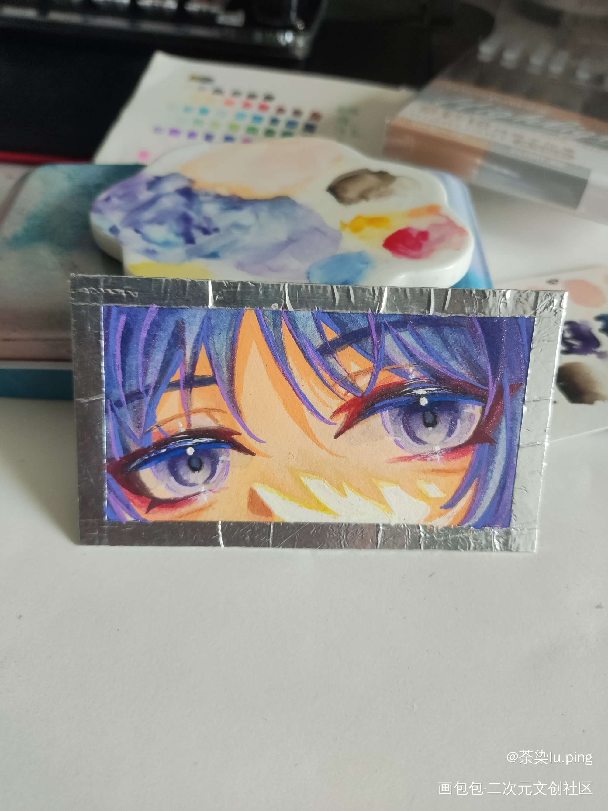给亲友画的散_散兵·原神眼睛绘画绘画作品