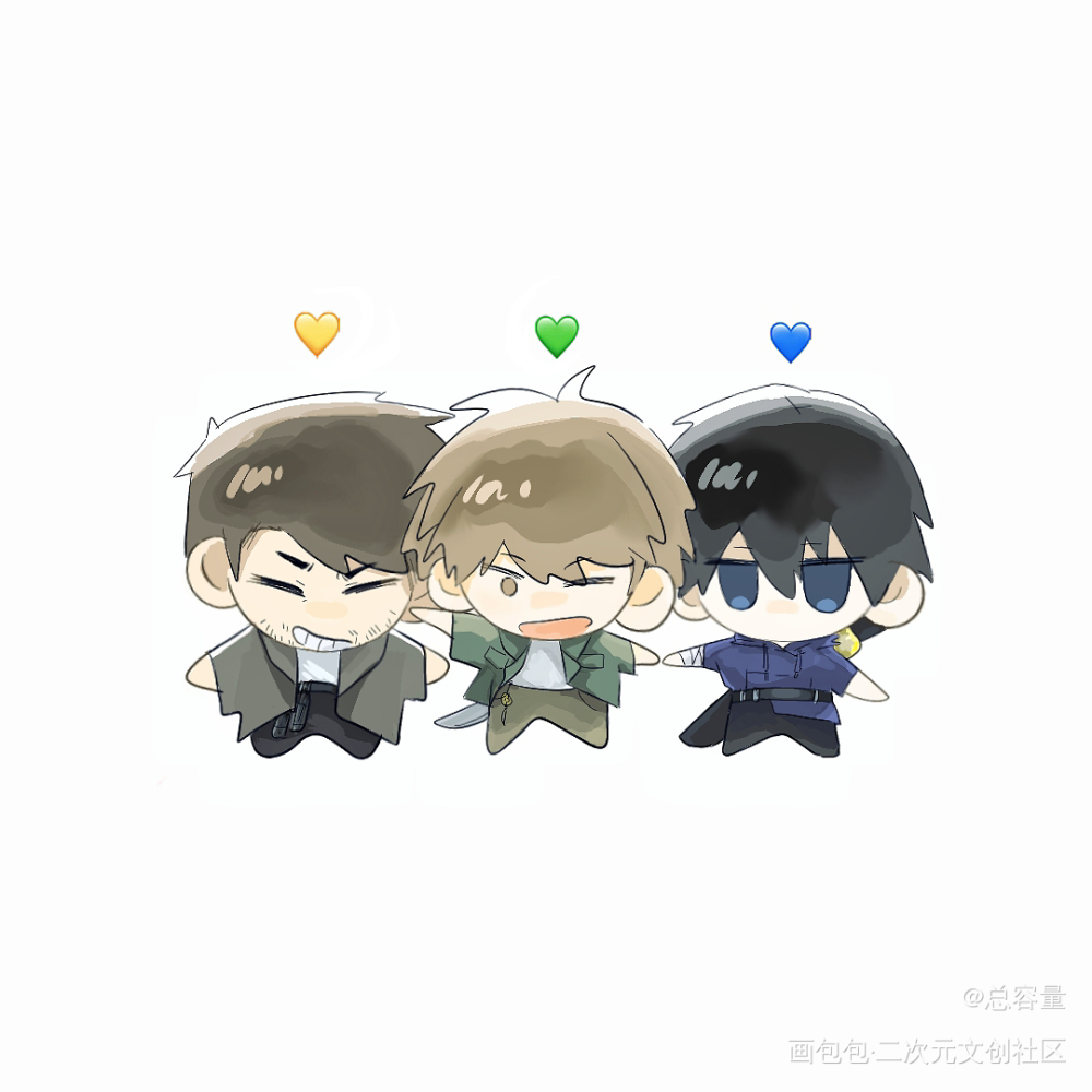 💛💚💙_盗墓笔记绘画作品
