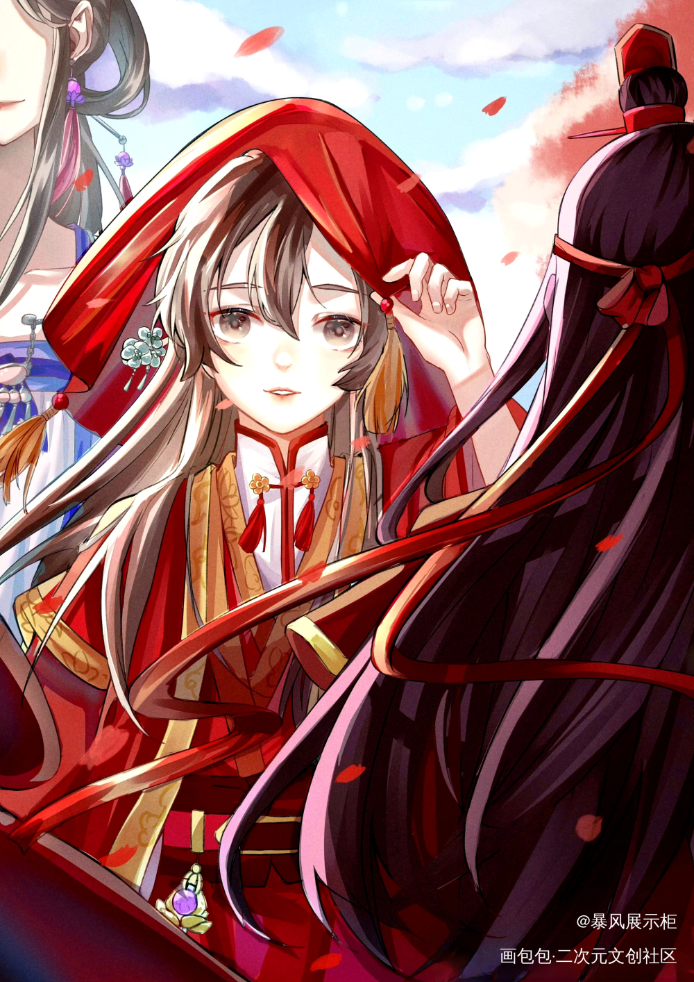 婚服羡_魔道祖师蓝忘机·魔道祖师魏无羡·魔道祖师绘画作品
