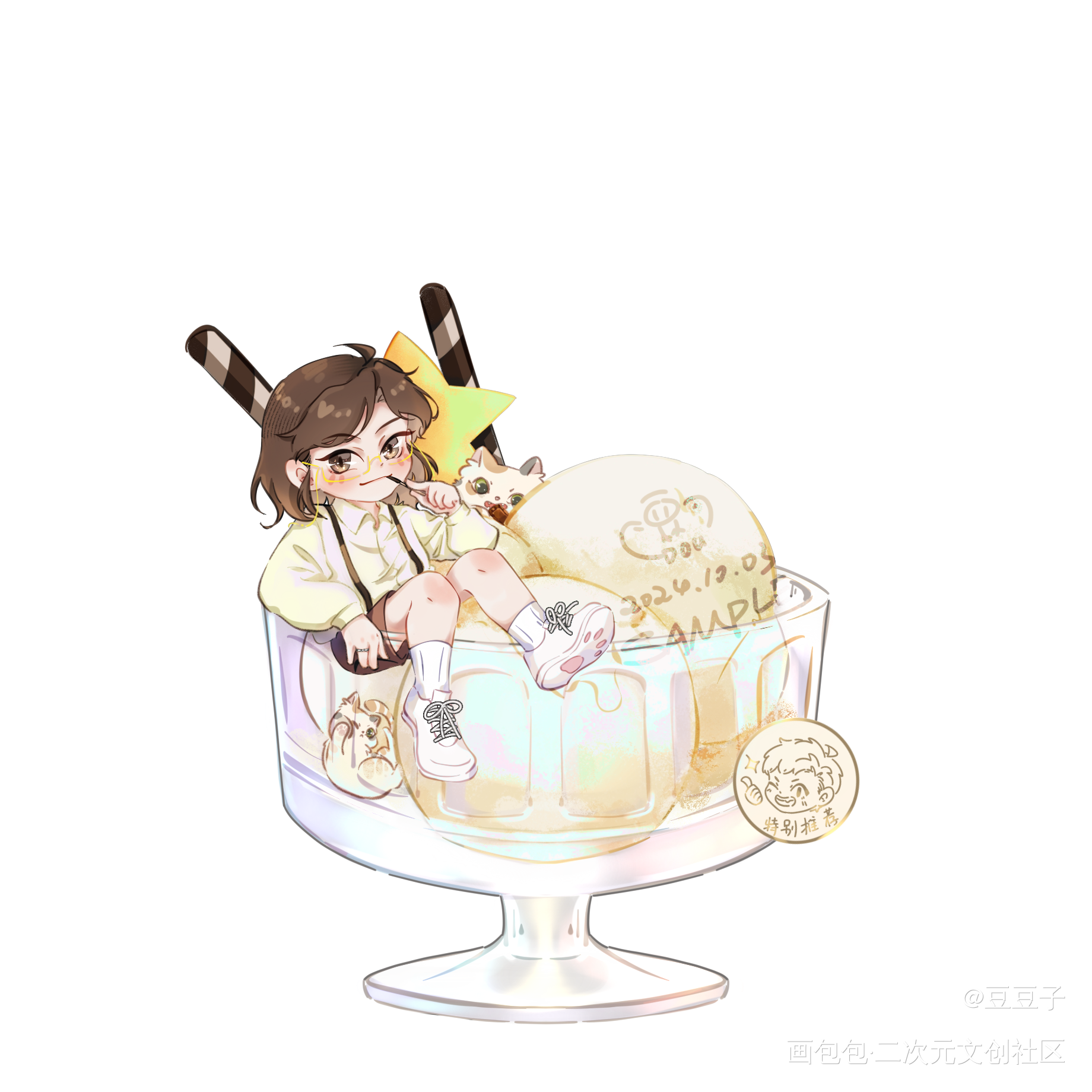 吃口香草冰淇淋～_默读费渡·默读Priest绘画作品