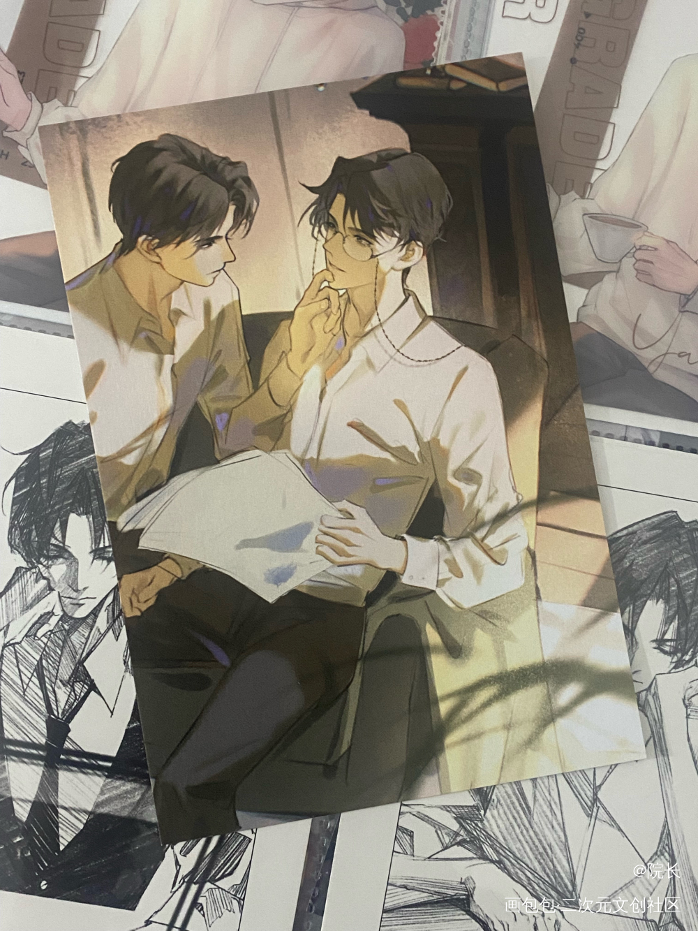 对视_一级律师授权返图燕绥之顾晏木苏里绘画作品