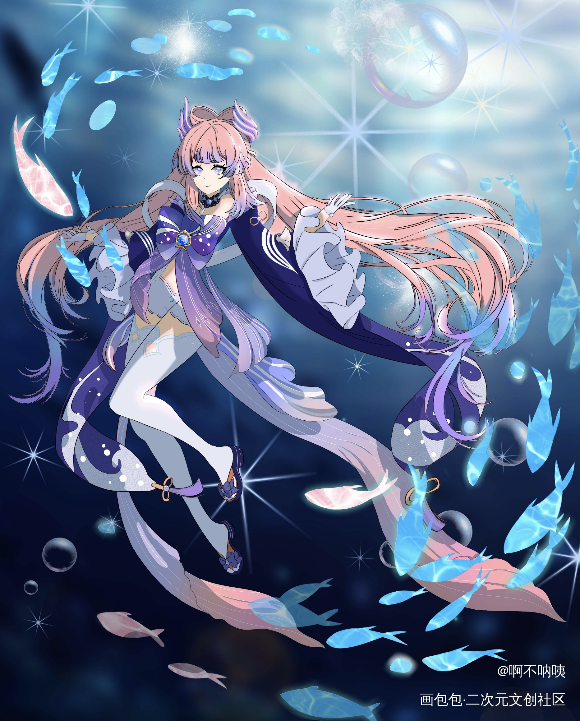 珊瑚宫心海_珊瑚宫心海绘画作品
