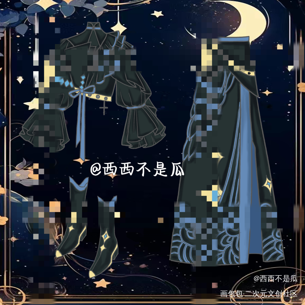 喜欢魔法and喜欢的宝看过来！_画包包我只喜欢你的人设禁二改超常发挥手绘原创服设服设西幻洛丽塔oc绘画作品