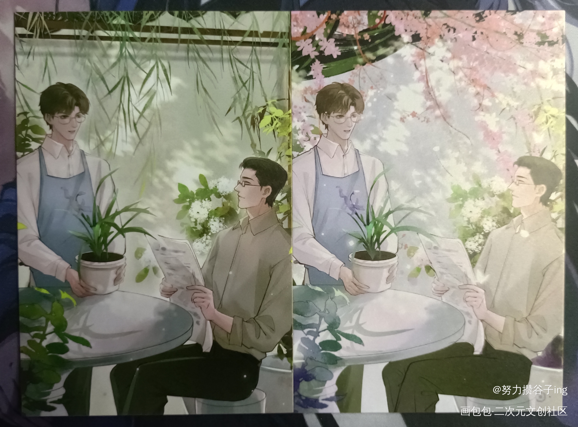 文艺人的甜蜜恋爱_穿堂惊掠琵琶声授权返图沈识檐孟新堂绘画作品