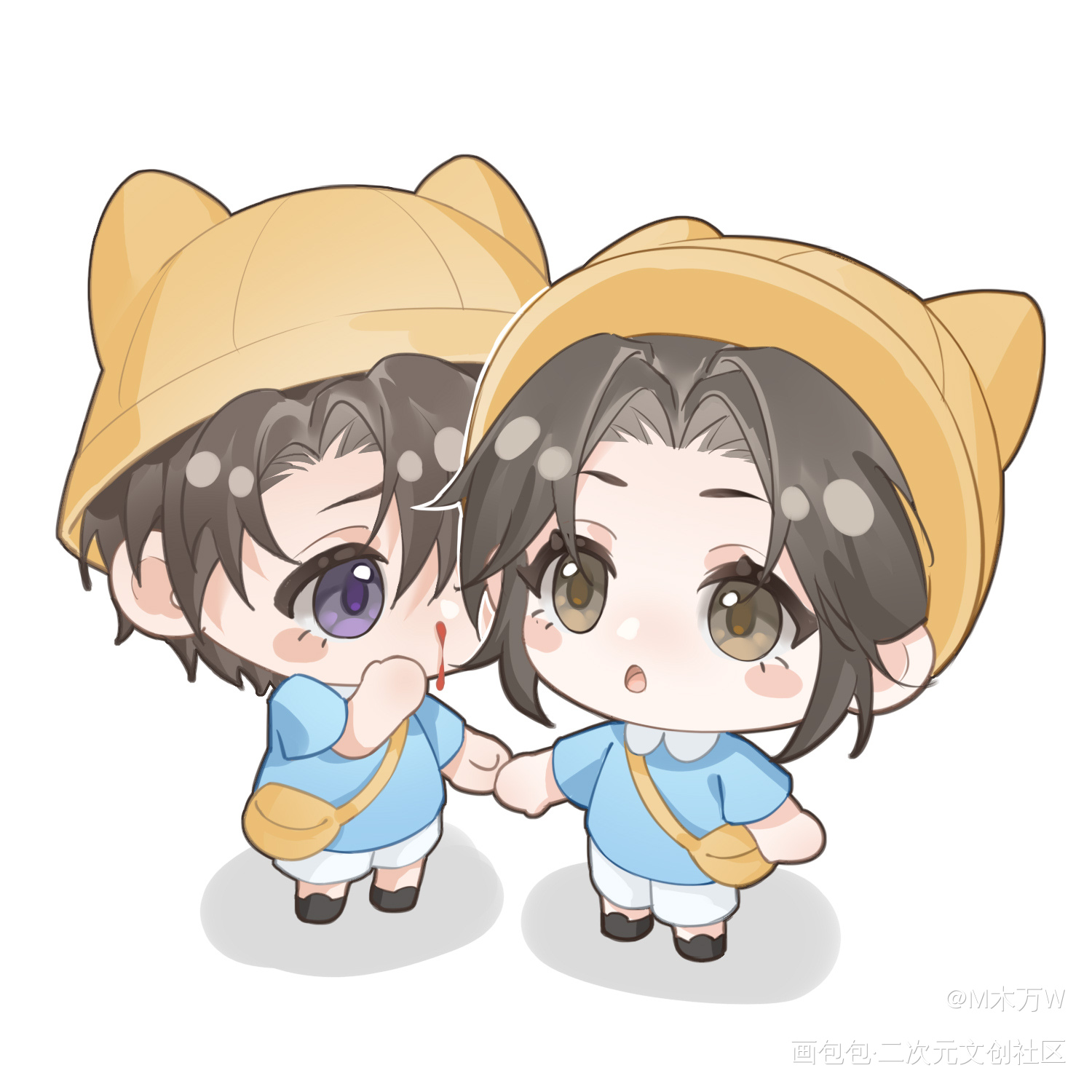 老师，墨喂鱼流鼻血了！_二哈和他的白猫师尊燃晚绘画作品