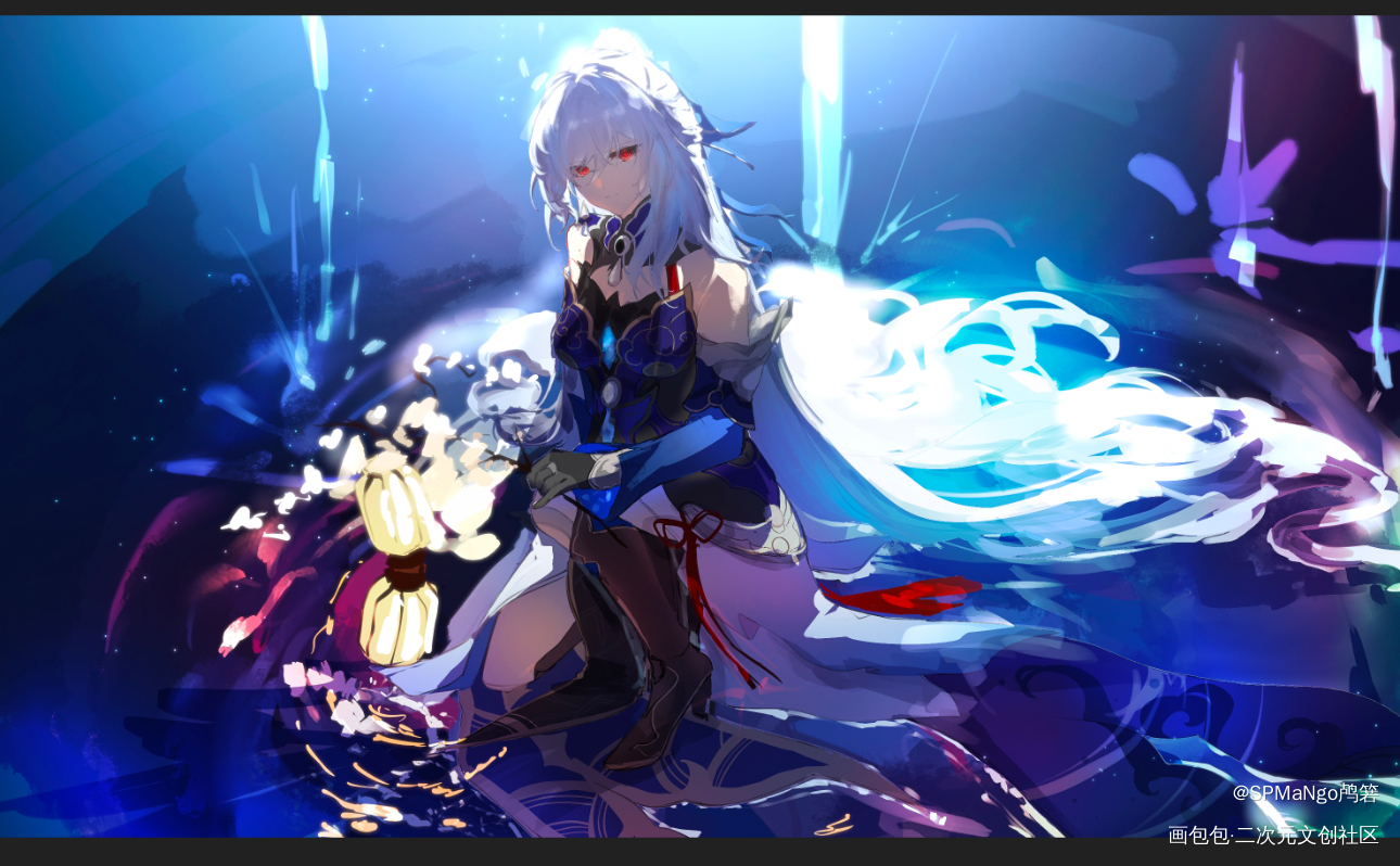 月光_崩坏星穹铁道插画镜流绘画作品