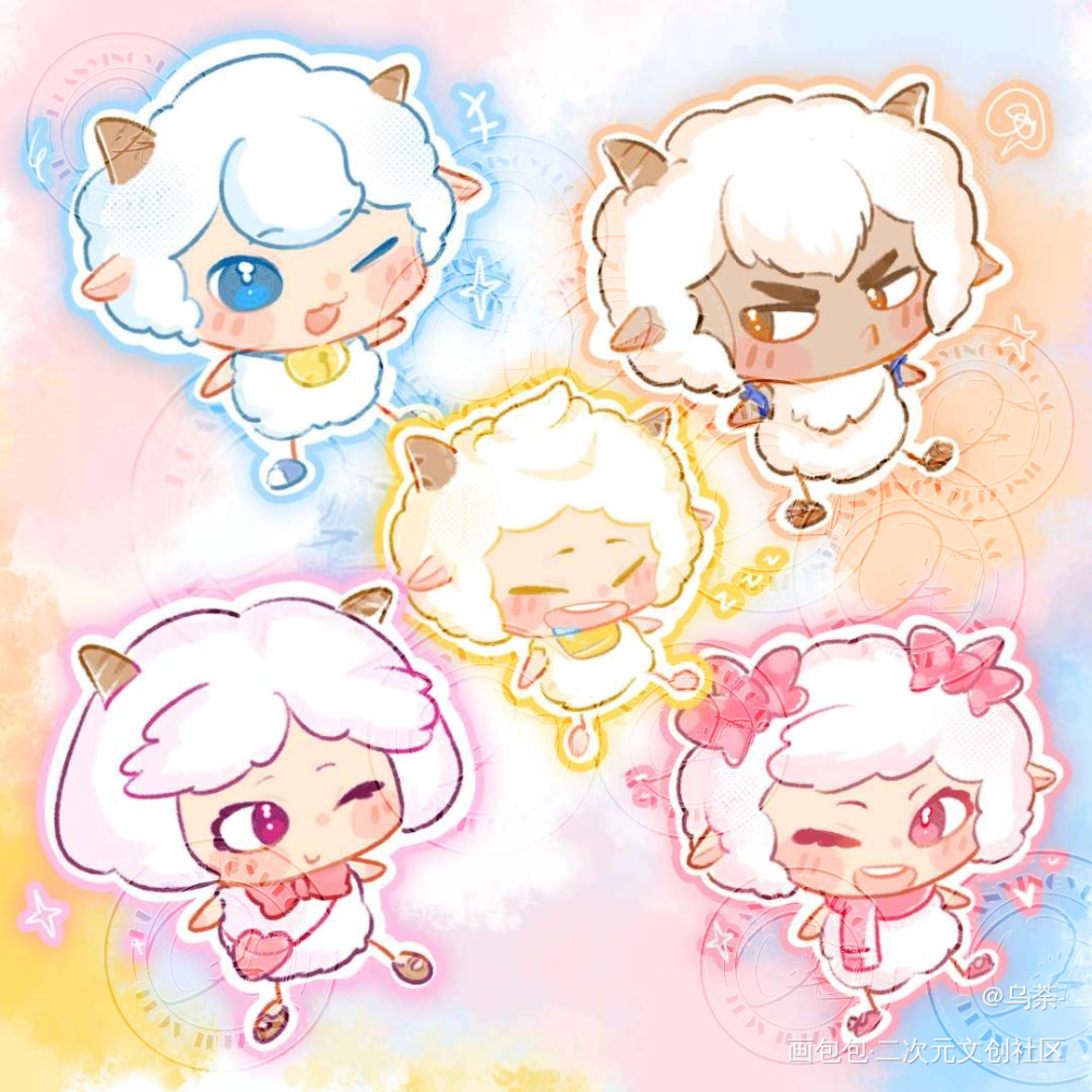 ੭ ᐕ)੭*⁾⁾一口一只小羊🐑_喜羊羊·喜羊羊与灰太狼喜羊羊动漫同人沸羊羊懒羊羊暖羊羊美羊羊绘画绘画作品
