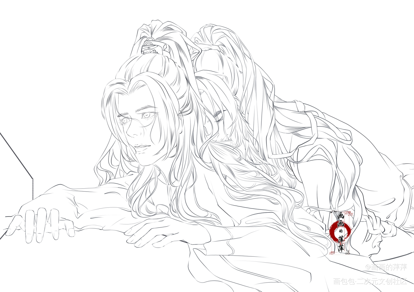 本座……_二哈和他的白猫师尊燃晚绘画作品