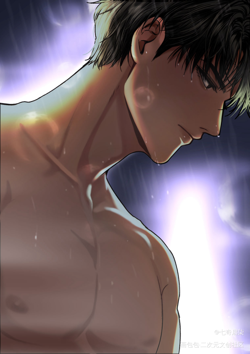 冷静一下_针锋对决188男团原炀顾青裴原炀绘画作品