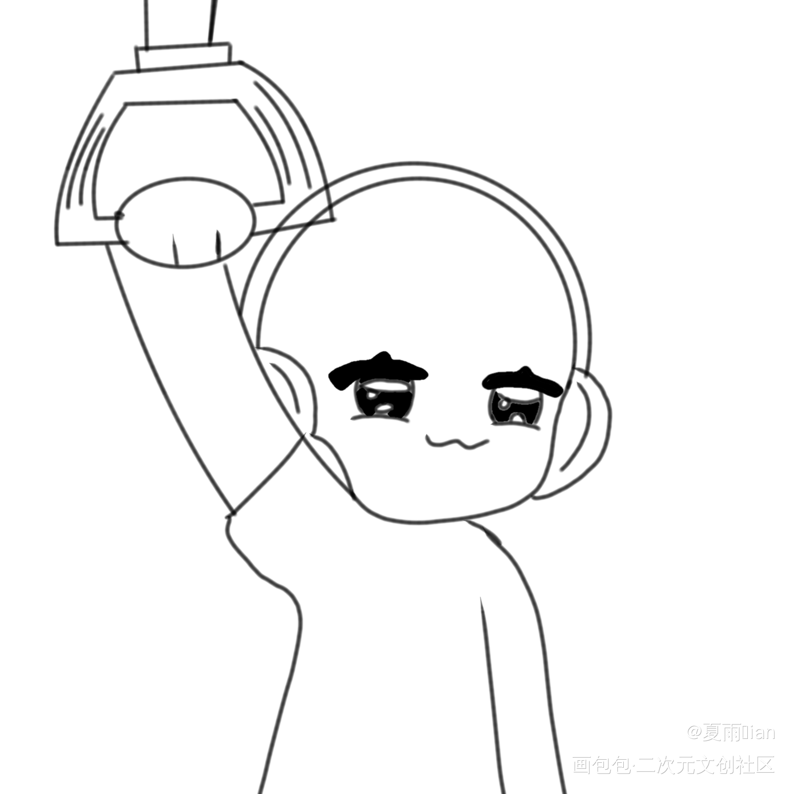 🆕模板画师_黑白简笔绘画作品
