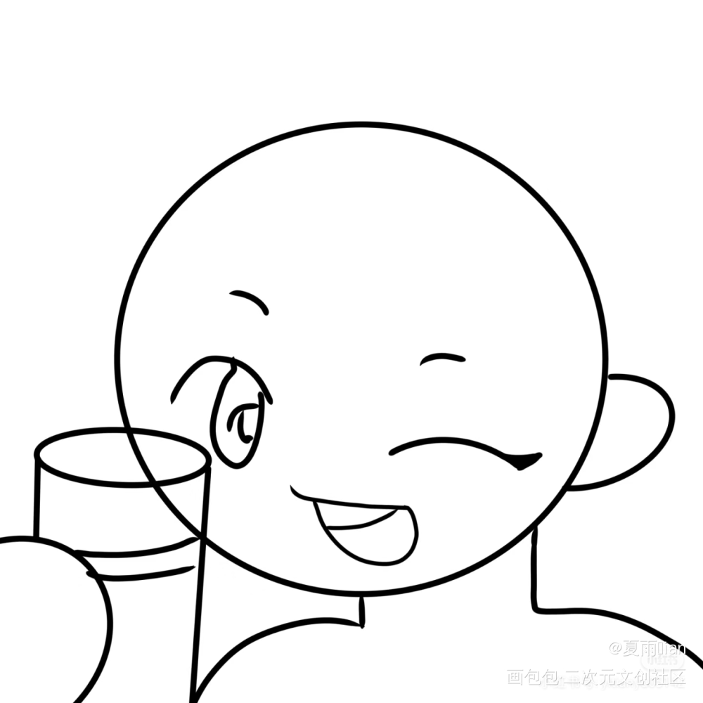 🙊灵感爆棚！_黑白简笔绘画作品