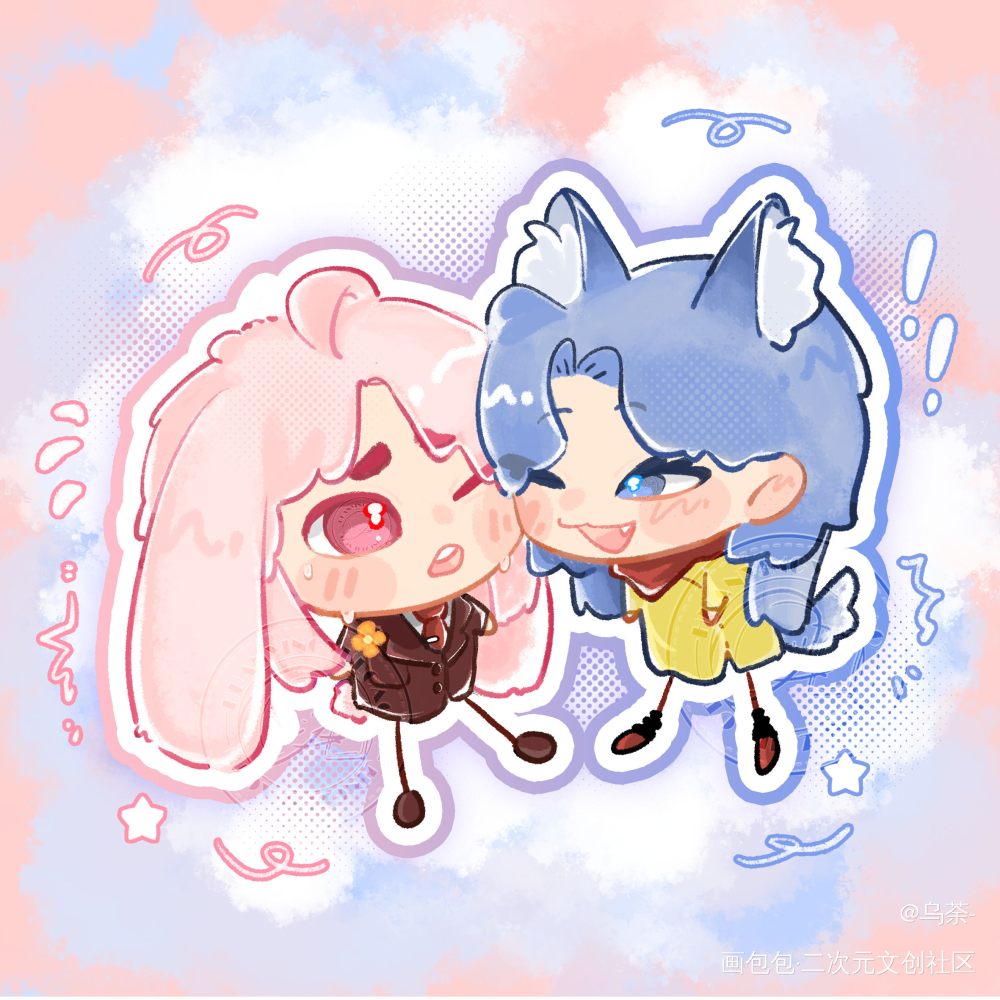 贴贴！_gbQQ人oc绘画作品