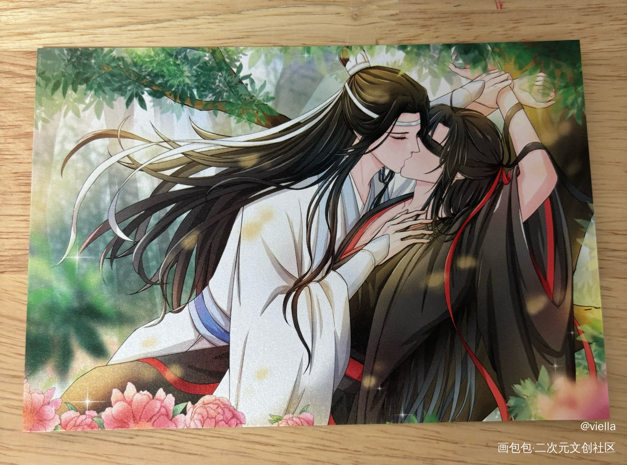 百凤山初吻_魔道祖师授权返图绘画作品