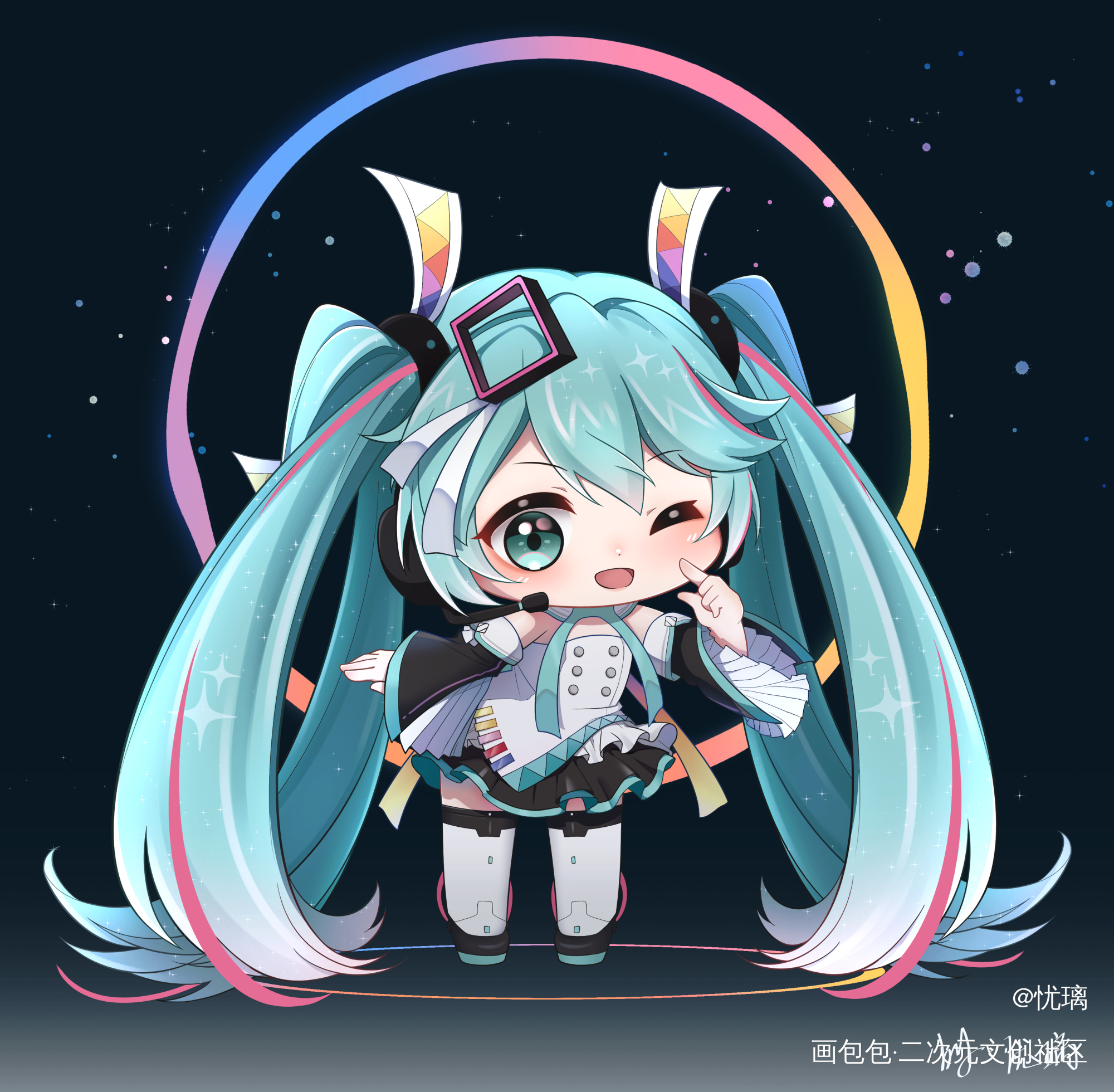 Intergalactic Bound✨_初音未来同人初音miku绘画作品